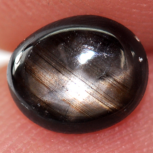 0.98 Ct. Natural 6 Ray Black Star Oval Cab Sapphire Gemstone