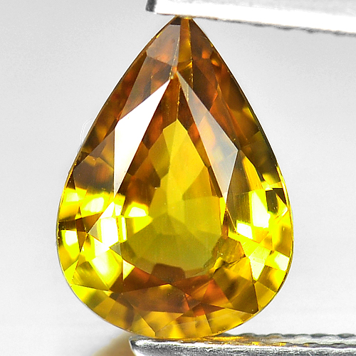 Yellow Sapphire 2.04 Ct. Clean Pear 10.2 x 7.3 Mm. Natural Gemstone Thailand