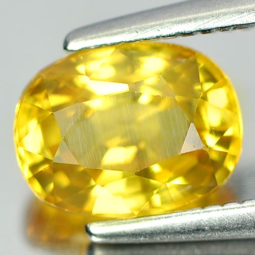 Yellow Sapphire 1.56 Ct. Oval Shape 7.2 x 5.6 x 4.1 Mm Natural Gemstone Thailand