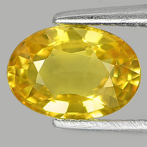 Yellow Sapphire 0.98 Ct. Natural Gemstone Oval Shape 7 x 5 x 3 Mm. Thailand