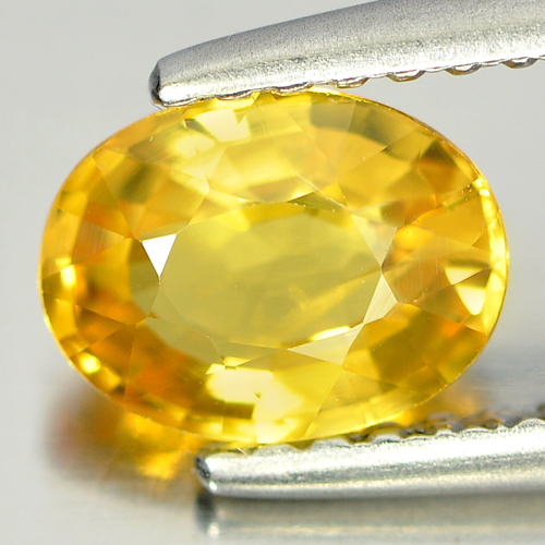Good Color 1.22 Ct. Oval Shape Natural Yellow Sapphire Gem Thailand