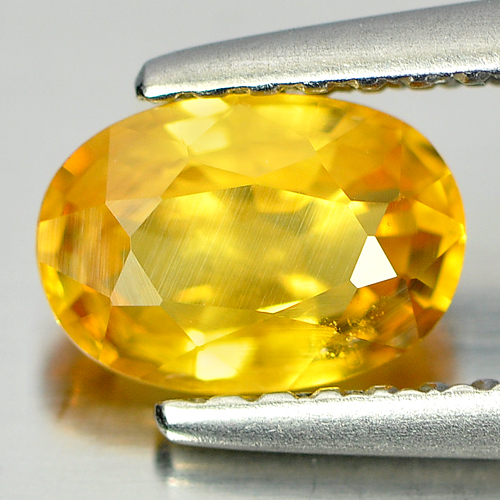 1.08 Ct. Good Oval Shape Natural Gemstone Yellow Color Sapphire From Thailand