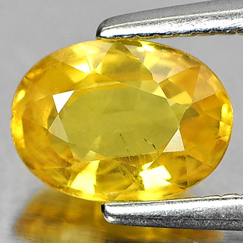 Yellow Sapphire 1.10 Ct. Oval Shape 7 x 5.2 x 3.2 Mm. Natural Gemstone Thailand