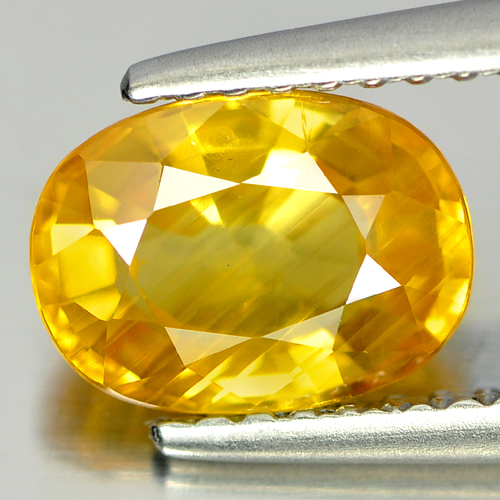 Yellow Sapphire 1.87 Ct. VVS Oval 8.2 x 6 Mm. Natural Gemstone From Thailand