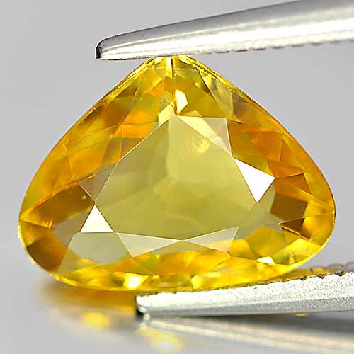 Yellow Sapphire 2.19 Ct. Pear Shape 10.1 x 7.8 Mm. Natural Gemstone Thailand