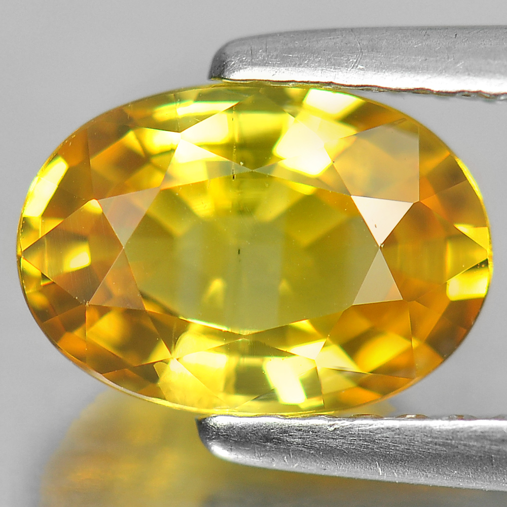 Yellow Sapphire 1.71 Ct. Oval Shape 8.6 x 6 Mm. Natural Gemstone From Thailand