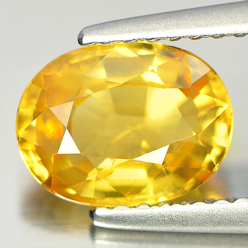 Beauty Color 1.85 Ct. Oval Shape Natural Gemstone Yellow Sapphire