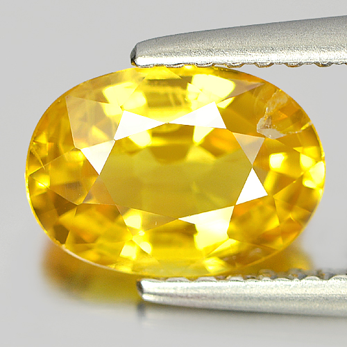 Yellow Sapphire 1.80 Ct. Oval Shape 8.6 x 6.2 x 4 Mm. Natural Gemstone Thailand