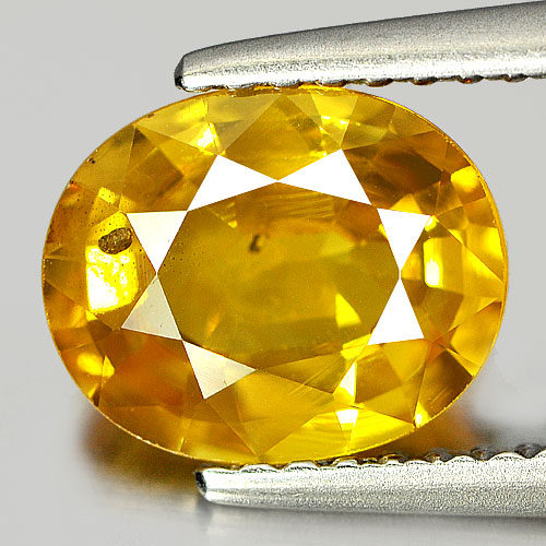 Yellow Sapphire 2.22 Ct. Oval Shape 8.8 x 7.2 Mm. Natural Gemstone From Thailand