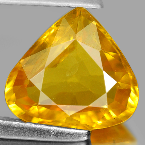 Yellow Sapphire 2.37 Ct. Pear Shape 8.6 x 9.4 Mm. Natural Gemstone Thailand