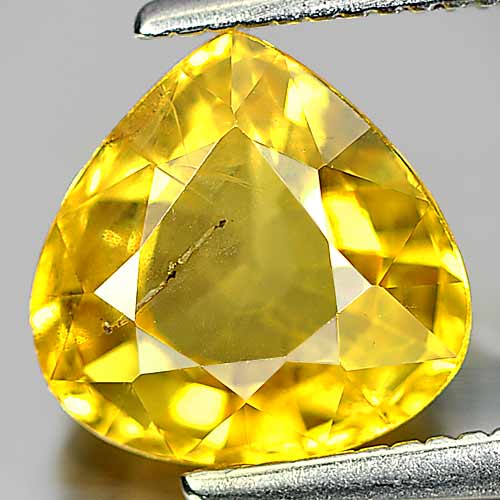 Yellow Sapphire 2.13 Ct. Pear Shape 7.9 x 8 Mm. Natural Gemstone Thailand Heated