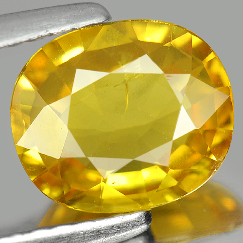Yellow Sapphire 1.75 Ct. Oval Shape 8.3 x 7.1 Mm. Natural Gemstone Thailand