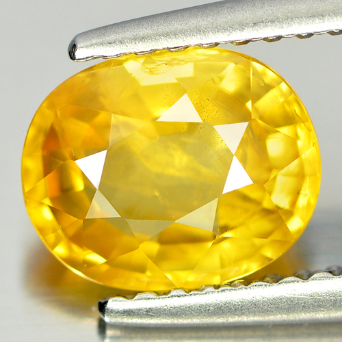 Natural Gemstone 1.85 Ct. 8 x 6.5 mm. Oval Shape Yellow Sapphire Thailand