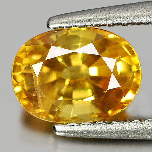 Yellow Sapphire 1.73 Ct. Oval Shape 7.8 x 5.8 Mm. Natural Gemstone From Thailand