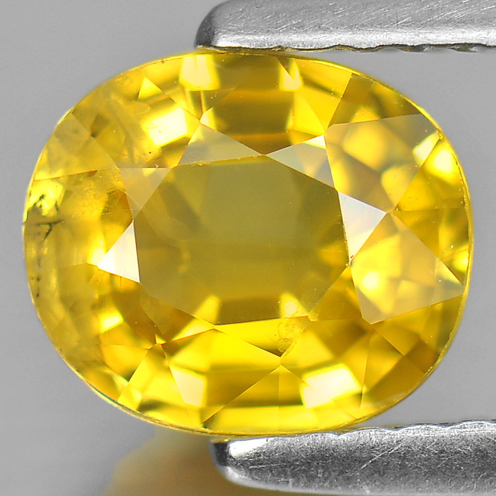 Nice Color 1.52 Ct. Oval Shape Natural Gemstone Yellow Sapphire