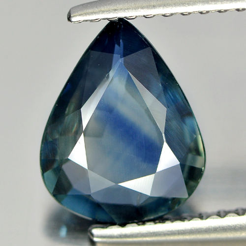 Sapphire Greenish Blue 2.03 Ct. VVS Pear 9.7 x 7.7 Mm. Natural Gemstone Thailand