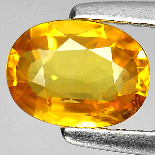 Yellow Sapphire 1.03 Ct. Oval Shape 7.2 x 5.4 Mm. Natural Gemstone Thailand
