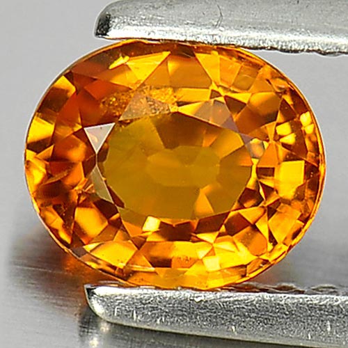 Yellow Sapphire 1.11 Ct. Oval Shape 6.6 x 5.6 Mm. Natural Gemstone Thailand