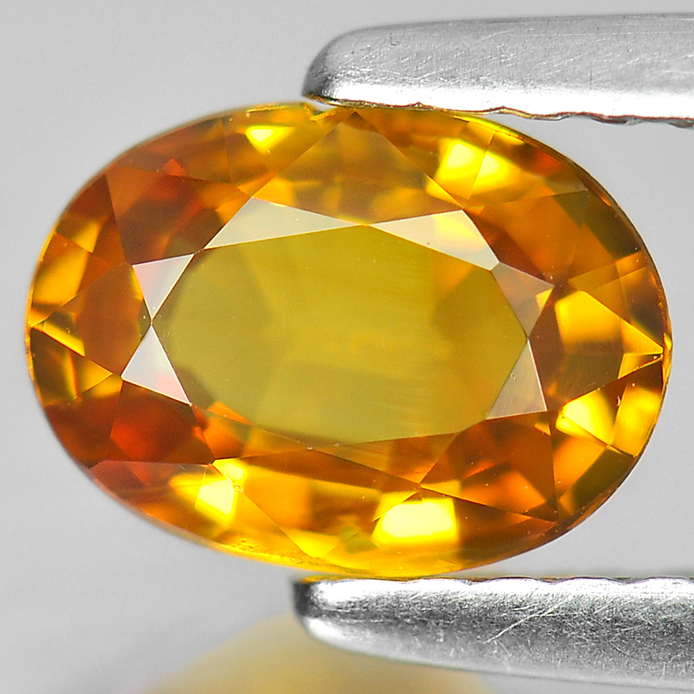 Yellow Sapphire 1.04 Ct. Oval 7.3 x 5.3 Mm. Natural Gemstone From Thailand