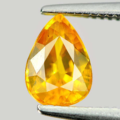 Yellow Sapphire 1.10 Ct. Pear Shape 7.2 x 5.1 Mm. Natural Gemstone Thailand