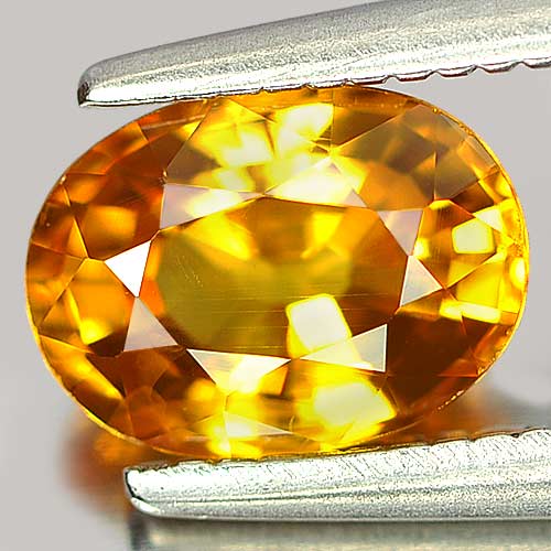 Yellow Sapphire 1.22 Ct. Oval Shape 7.1 x 5.2 x 3.8 Mm.Natural Gemstone Thailand