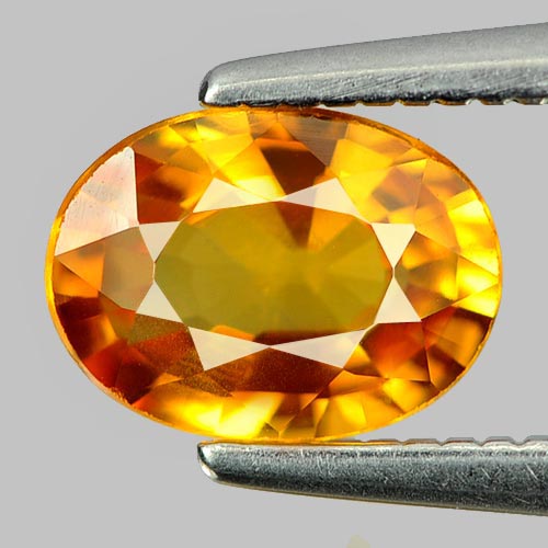 Yellow Sapphire 1.04 Ct. VVS Oval 7.1 x 5.3 Mm. Natural Gem Thailand Heated Only