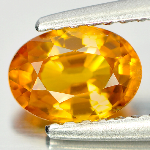 Yellow Sapphire 0.97 Ct. Oval Shape 6.9 x 5 x 3.3 Mm. Natural Gemstone Thailand