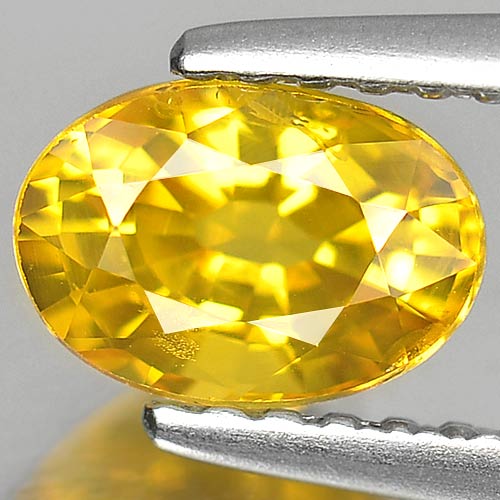 Yellow Ceylon Sapphire 1.12 Ct. Oval Shape 6.8 x 4.8 x 4 Mm. Natural Gemstone