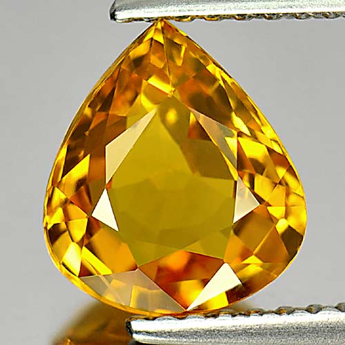 Yellow Sapphire 1.99 Ct. VVS Pear 8.5 x 7.5 x 3.8 Mm. Natural Gemstone Sri Lanka
