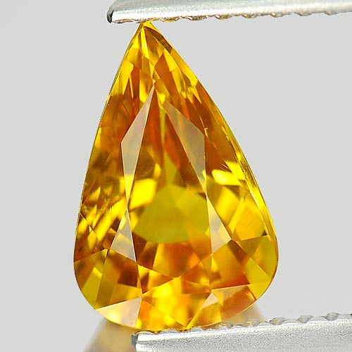 Yellow Sapphire 2.03 Ct. VS Pear Shape 9.9 x 6.5 Mm. Natural Gemstone Sri Lanka