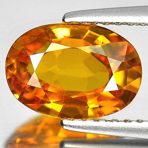 Yellow Ceylon Sapphire 2.01 Ct. VVS Oval Shape 9.3 x 6.5 Mm. Natural Gemstone