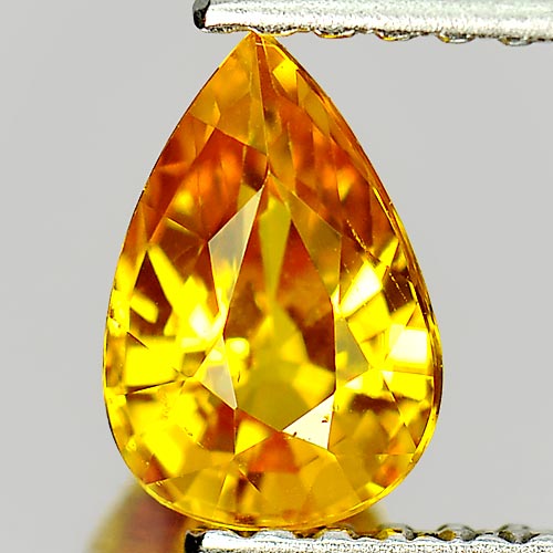 Yellow Ceylon Sapphire 0.94 Ct. Pear Shape 7.1 x 4.8 x 3.7 Mm. Natural Gemstone