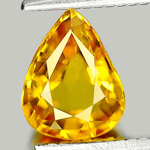 Yellow Sapphire 0.97 Ct. VS Pear Shape 7.1 x 5.5 Mm. Natural Gemstone Ceylon
