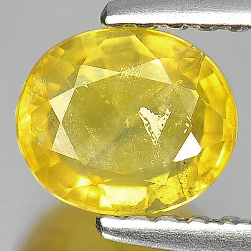 Good Natural Gem 0.99 Ct. Oval Shape Yellow Sapphire From Thailand