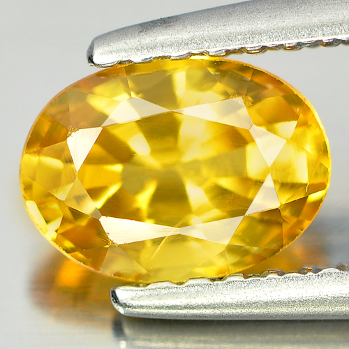 Yellow Sapphire 1.14 Ct. Clean Oval 7 x 5 Mm. Natural Gemstone From Madagascar