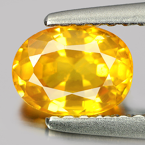 1.11 Ct. Stunning Oval Shape 6.6 x 5 Mm Natural Gemstone Yellow Color Sapphire