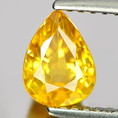 Yellow Sapphire 1.12 Ct. Pear Shape 6.9 x 5.2 Mm. Natural Gemstone Madagascar