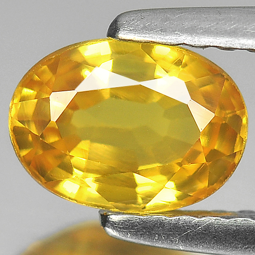 Yellow Sapphire 1.19 Ct. Oval Shape 7 x 5.2 Mm. Natural Gem Heated Madagascar