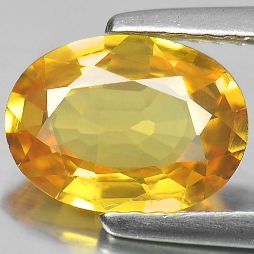 Yellow Sapphire 1.86 Ct. Oval Shape 9 x 6.8 Mm. Natural Gemstone Heated Thailand