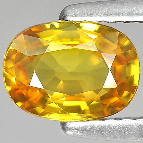 Yellow Sapphire 1.09 Ct. Oval Shape 7 x 5.2 Mm. Natural Gemstone From Thailand
