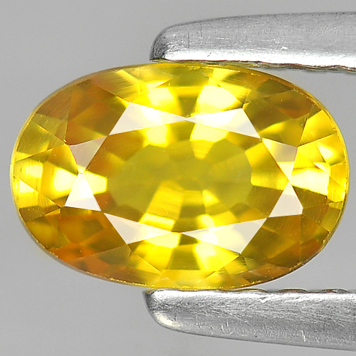 Yellow Sapphire 1.04 Ct. Oval Shape 7 x 4.7 Mm. Natural Gemstone Heated Thailand