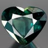 Green Sapphire 2.24 Ct. Heart 8.3 x 7.5 x 5.1 Mm. Natural Gemstone From Thailand
