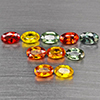 Natural Fancy Color Sapphire 3.42 Ct. 10 Pcs Oval Shape 4.9 x 3.2 Mm Gemstones from Tanzania