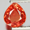Reddish Orange Sapphire 1.03 Ct. VVS Pear 6 x 5.4 Mm. Natural Gemstone Tanzania