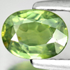 0.79 Ct. Oval Shape 6.6 x 5 Mm. Natural Gemstone Green Sapphire Thailand