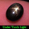 2.86 Ct. Oval Cab Natural Black Star Sapphire 6 Rays