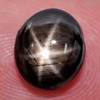 3.40 Ct. Oval Cab Natural Black Star Sapphire 6 Rays