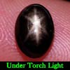2.07 Ct. Oval Cabochon Natural Gemstone Black Star Sapphire 6 Rays