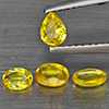 Natural Yellow Songea Sapphire 0.90 Ct. 4 Pcs Mixed Shape Gemstone From Tanzania