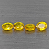 Natural Yellow Songea Sapphire 1.04 Ct. 4 Pcs Oval Shape 4.4 x 3.3 Mm Gemstone From Tanzania